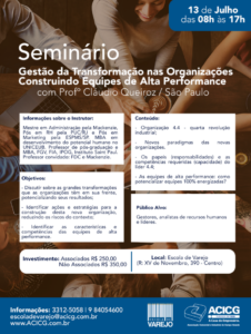 Seminário Cláudio Queiroz - ACICG.